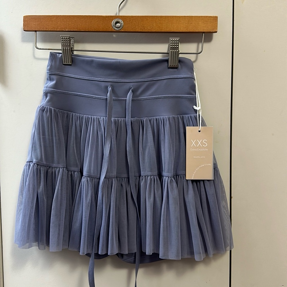NWT Popflex Pirouette Skort blue mist